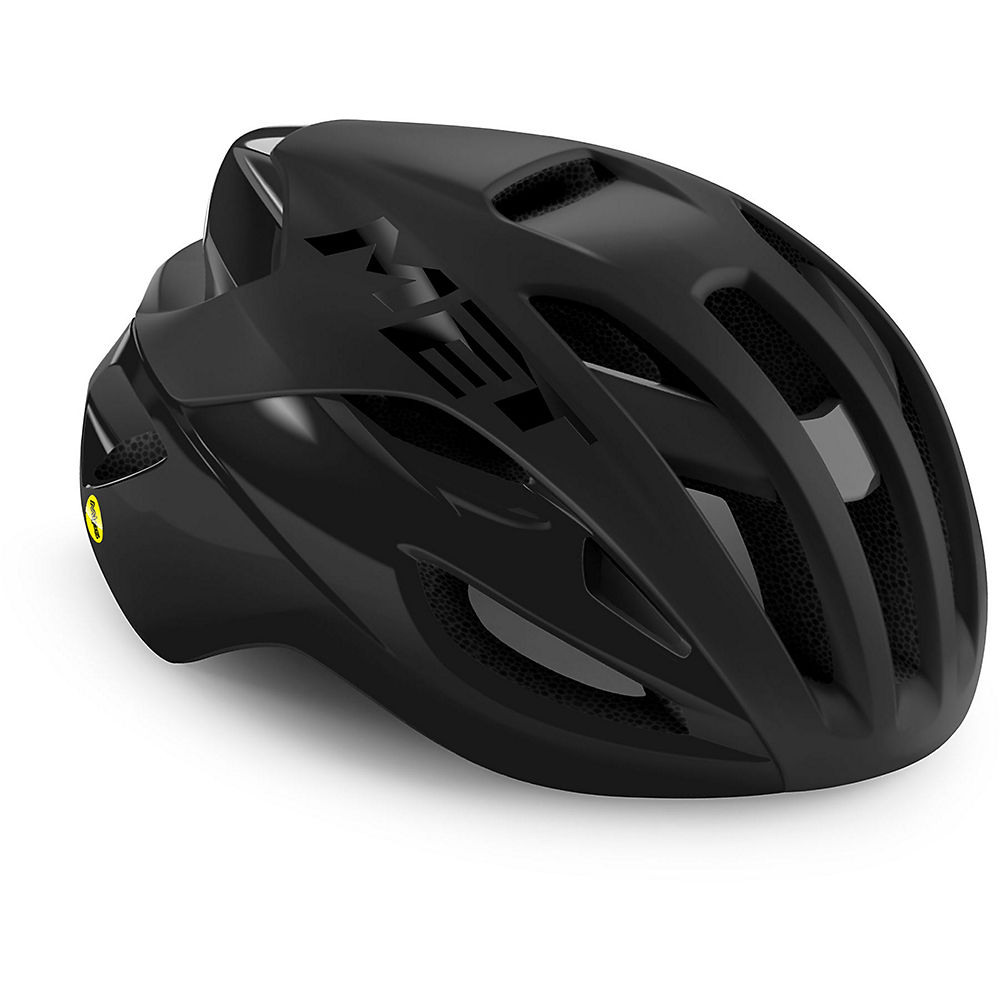 MET Rivale (MIPS) Road Helmet 2021 - Black-Matte Glossy - L}, Black-Matte Glossy