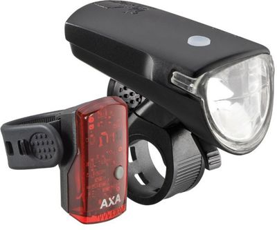 AXA Greenline 35 Front And Rear Light Set - nero, nero