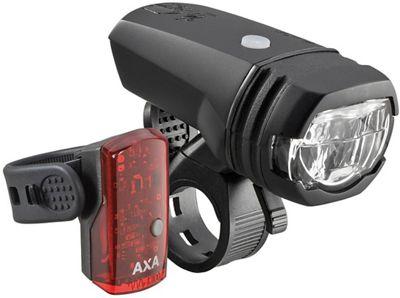 AXA Greenline 50 Front And Rear Light Set - nero, nero