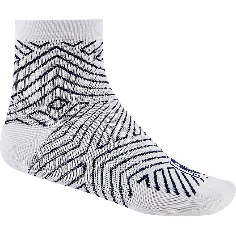 Image of Ratio 10cm Sock - Maze AW20 - White - L/XL}, White