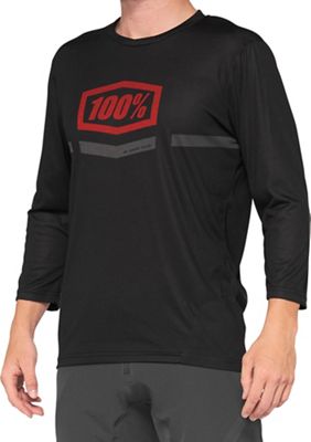 100% AIRMATIC 3-4 Sleeve Jersey 2021 - Nero/Rosso, Nero/Rosso