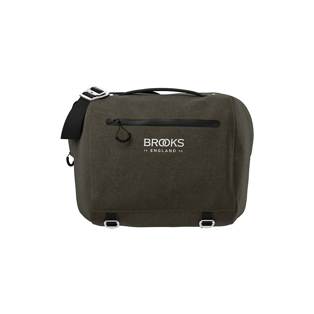 Brooks England Scape Compact Handlebar Bag - Mud Green - 10 Litre}, Mud Green