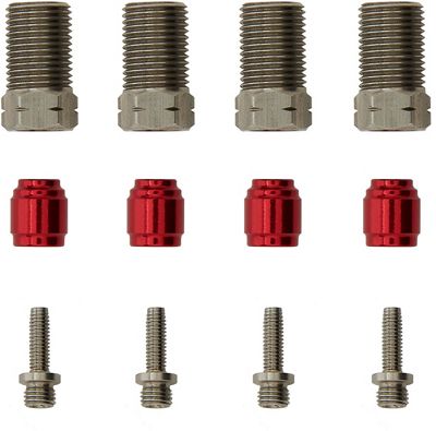 LifeLine SRAM Avid Threaded SS Olive Insert-Nut - Silver - 4 Pack}, Silver