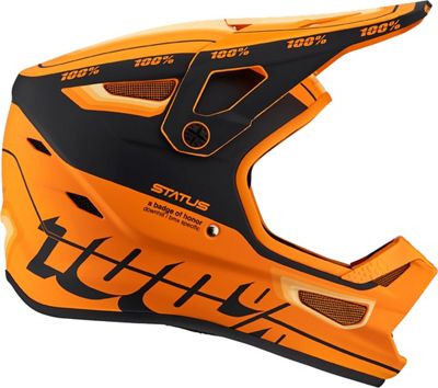 100% Status Youth Helmet 2021 - Topenga Orange-Black - M}, Topenga Orange-Black