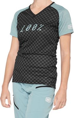 100% AIRMATIC Womens Jersey 2021 - Seafoam Checkers - L}, Seafoam Checkers