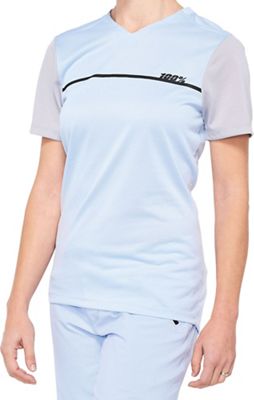 100% Women's Ridecamp MTB Jersey  - Powder Blue-Grey - XL, Powder Blue-Grey