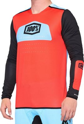 100% R-Core X MTB Jersey (Ltd ED)  - Fluo Red-Black, Fluo Red-Black