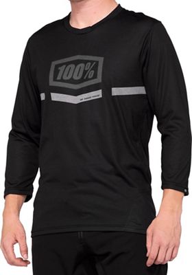 100% Airmatic 3-4 Sleeve MTB Jersey  - nero, nero