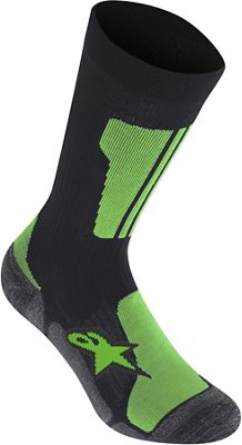 Calzini Alpinestars Crew  - Black Bright Green, Black Bright Green