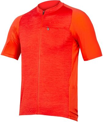 Endura GV500 Reiver Short Sleeve Cycling Jersey - Paprika - M}, Paprika