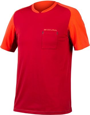 Endura GV500 Foyle T Cycling Jersey - Rust Red - M}, Rust Red