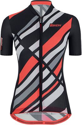 Santini Women's Eco Sleek Raggio SS Jersey 2021 - Black - XL}, Black