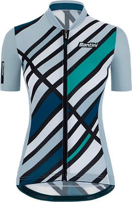 Santini Women's Eco Sleek Raggio SS Jersey 2021 - Silver Bullet, Silver Bullet