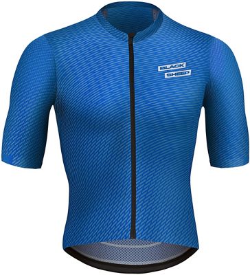 Black Sheep Cycling Racing Aero SS Jersey - Blue Slash - M, Blue Slash