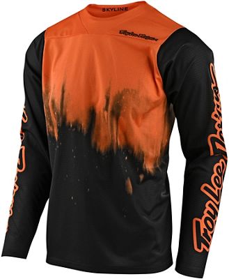 Troy Lee Designs Skyline LS Jersey Diffuze 2021 - Diffuze Tangelo - Black - XXL, Diffuze Tangelo - Black