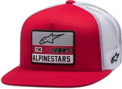 Alpinestars Sponsored Hat  - Rouge-Blanc, Rouge-Blanc