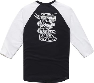 Alpinestars Booted Premium Long Sleeve Tee  - nero - bianco - XL, nero - bianco