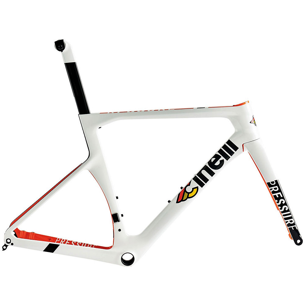 Cinelli Pressure Disc Frameset 2021 - Blanc/Orange - 46cm (18), Blanc/Orange