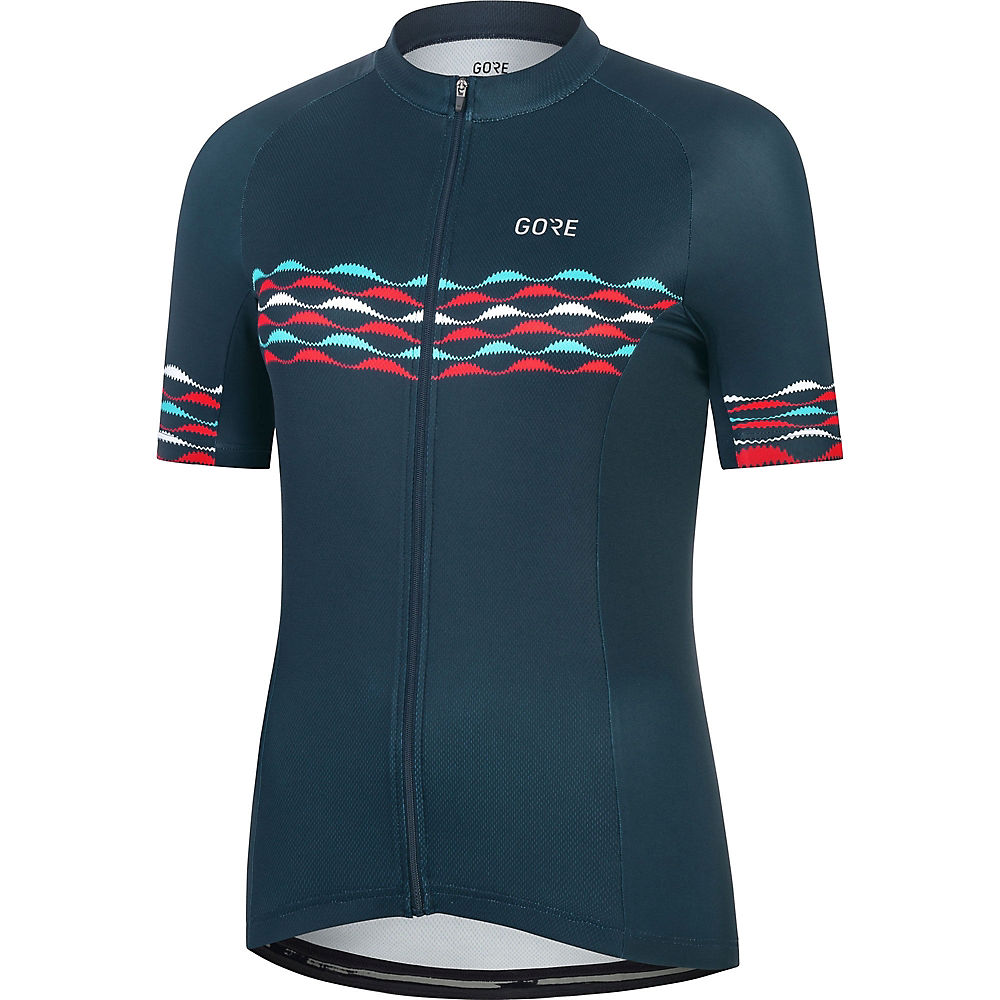 Gore Wear Women's Skyline Cycling Jersey SS21 - Blue - 42}, Blue
