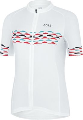 Gore Wear Women's Skyline Cycling Jersey SS21 - bianco - blu, bianco - blu