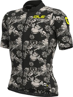 Alé PRR Las Vegas Jersey SS21 - Black-Dove Grey - XS, Black-Dove Grey