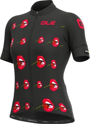 Alé Women's Graphics PRR Smile Summer Jersey SS21 - Black-Gold - XXL}, Black-Gold