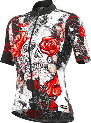 Alé Women's PRR Skull Jersey SS21 - Black - L}, Black