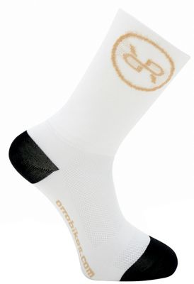 Orro X DeFeet Aireator Double Cuff 5in Socks SS21 - White-Gold - XL, White-Gold
