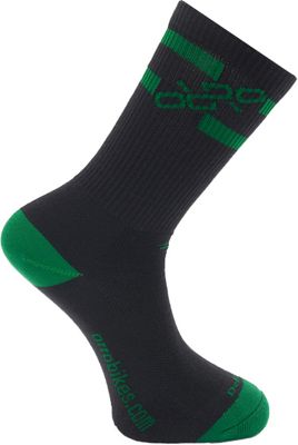 Orro X DeFeet Levitator Trail Cycling Socks SS21 - Black-Green - XL}, Black-Green