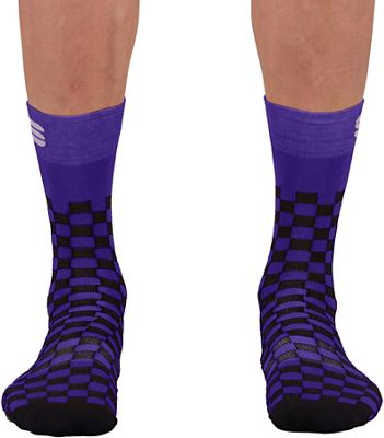 Sportful Checkmate Cycling Socks SS21 - Violet-Black - M/L, Violet-Black