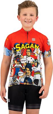 Sportful Kid's Super Peter Cycling Jersey SS21 - rosso - 5-6 years, rosso
