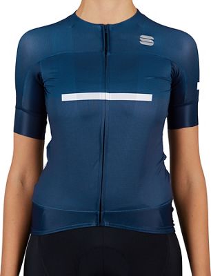 Sportful Women's Evo Cycling Jersey SS21 - Blue - XL}, Blue