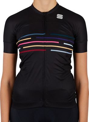 Sportful Women's Velodrome Cycling Jersey SS21 - Black - L}, Black