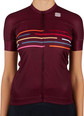 Sportful Women's Velodrome Cycling Jersey SS21 - Red Wine - L}, Red Wine