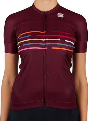 Sportful Women's Velodrome Cycling Jersey SS21 - Red Wine - XL}, Red Wine