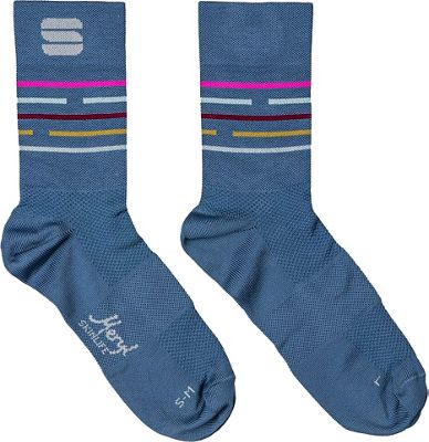 Sportful Women's Velodrome Cycling Socks SS21 - Berry Blue Multicolor - L/XL/XXL, Berry Blue Multicolor