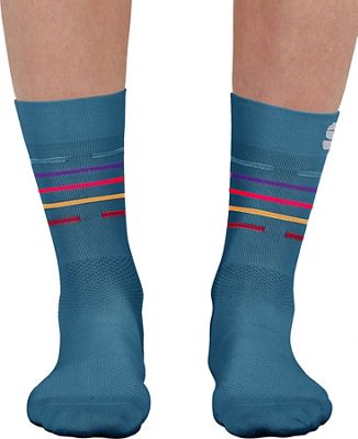 Sportful Women's Velodrome Cycling Socks SS21 - Blue Sea-Multicolor - S/M, Blue Sea-Multicolor