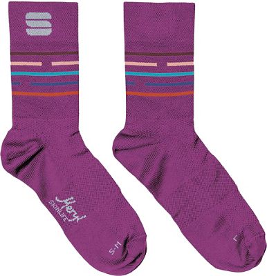 Sportful Women's Velodrome Cycling Socks SS21 - Cyclamen Multicolor - S/M, Cyclamen Multicolor