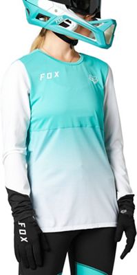 Fox Racing Women's Flexair Long Sleeve Jersey 2021 - foglia di tè, foglia di tè