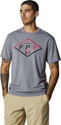 Fox Racing Badge Short Sleeve Tech Tee 2021 - grafite melange, grafite melange