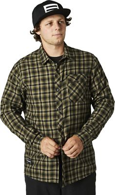 Fox Racing Reeves Long Sleeve Woven 2021 - verde oliva, verde oliva