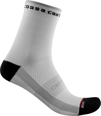 Castelli Women's Rosso Corsa 11 Socks - Black-White - L/XL/XXL}, Black-White