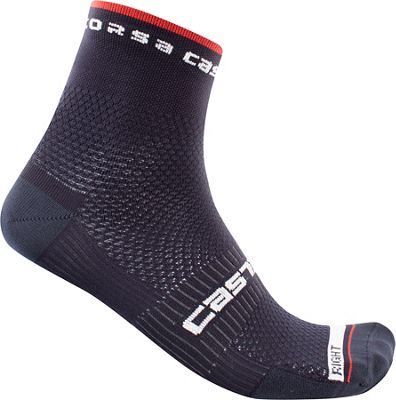 Castelli Rosso Corsa Pro 9 Socks SS21 - Savile Blue - S/M, Savile Blue