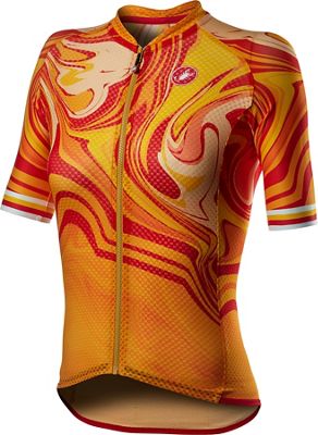 Castelli Women's Climber's 2.0 Cycling Jersey SS21 - Saffron - XS, Saffron