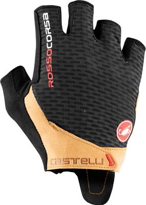 Castelli Rosso Corsa Pro V Gloves - Black-Tan - L}, Black-Tan