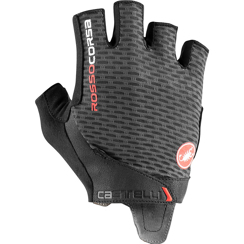 Castelli Rosso Corsa Pro V Gloves - Dark Gray - S}, Dark Gray