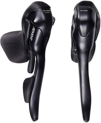 microSHIFT Advent M090 1x9 Speed Gear-Brake Levers - Black - Pair, Black