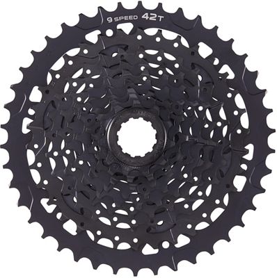 microSHIFT Advent H093A 9 Speed MTB Cassette - Black - 11-42t}, Black