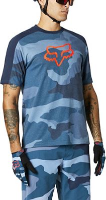 Click to view product details and reviews for Fox Racing Ranger Dri Release Short Sleeve Jersey 2021 Blue Camo Blue Camo.