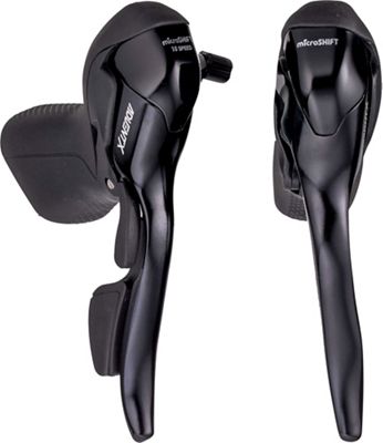 microSHIFT Advent X M100A Gear-Brake Levers - Black - Pair, Black